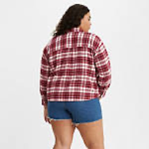 Levi’s Women's Plus Size Maple Cotton Plaid Utility Shirt - Picture 7 of 8